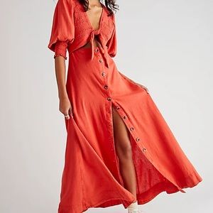 NWOT Free People String of Hearts Maxi Dress Size Medium